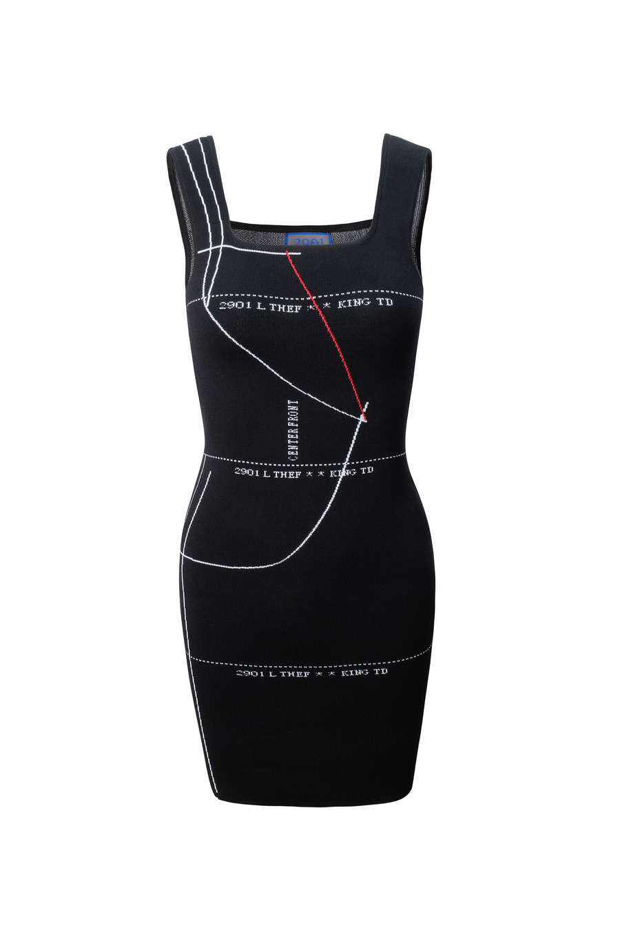 2901 LTD Mannequin人台线条针织连衣裙