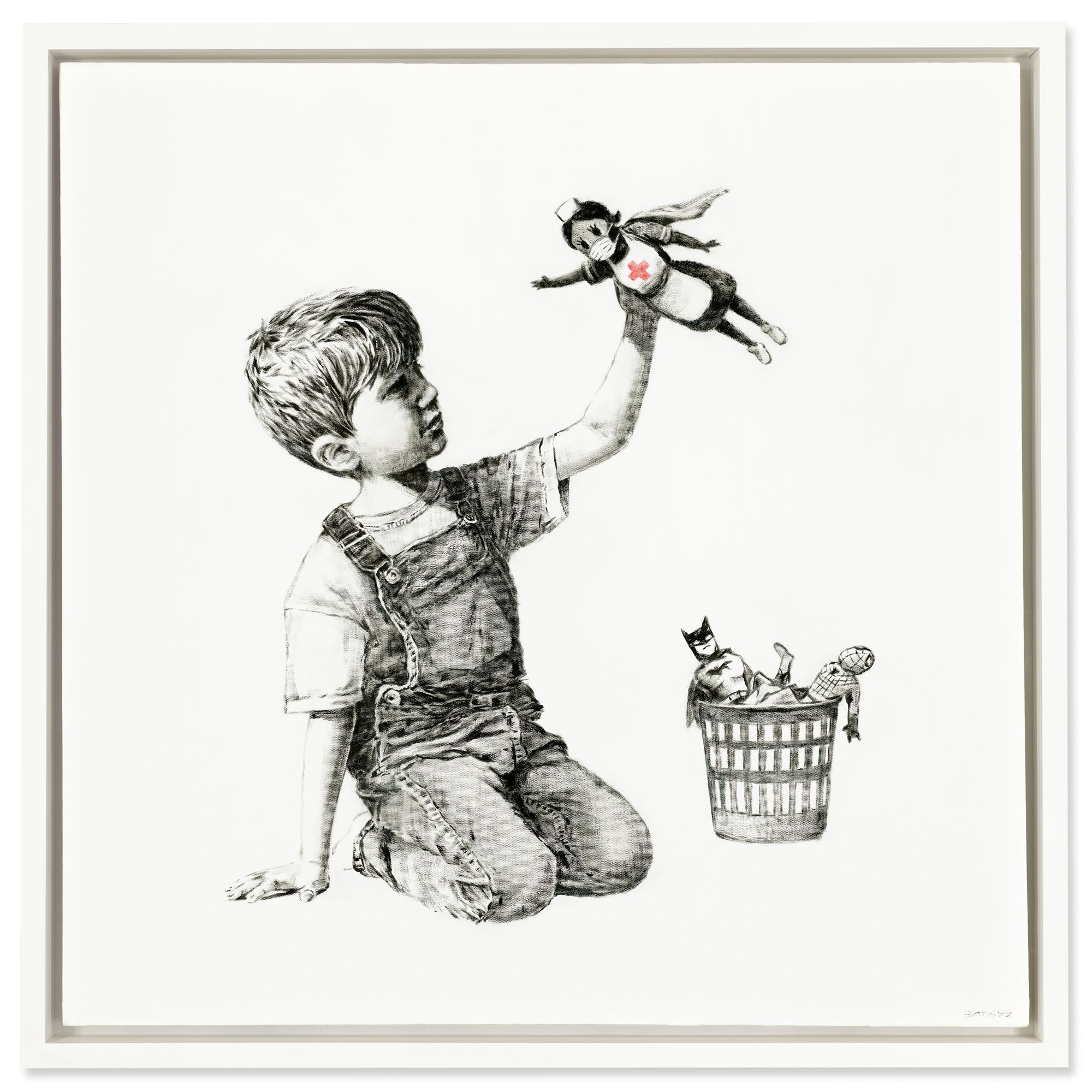 Banksy 画作《Game Changer》以创纪录的价格拍出