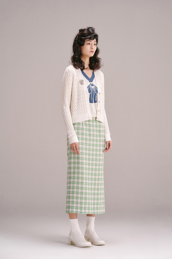 立体编织花纹针织开衫