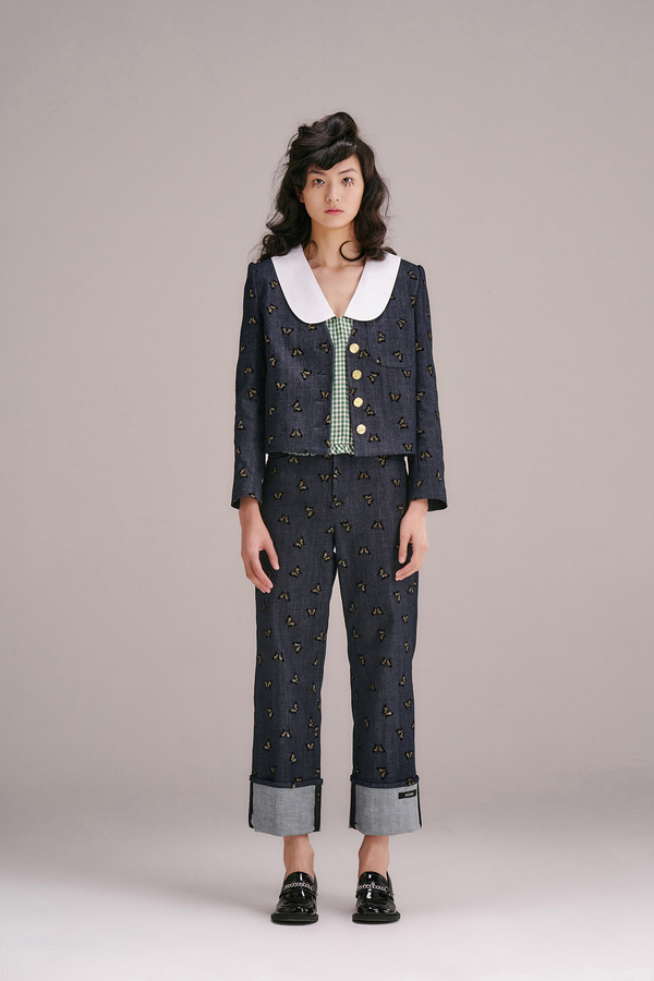 烫金印花牛仔外套