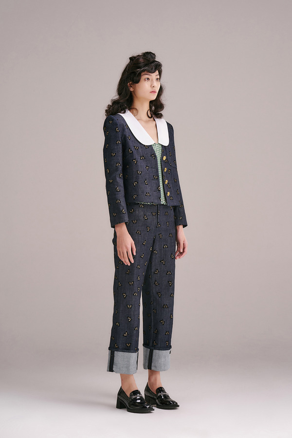 烫金印花牛仔外套