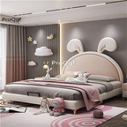 700usd Prodgf 1Pcs A Set High quality Rabbit Ear Bedroom Bed