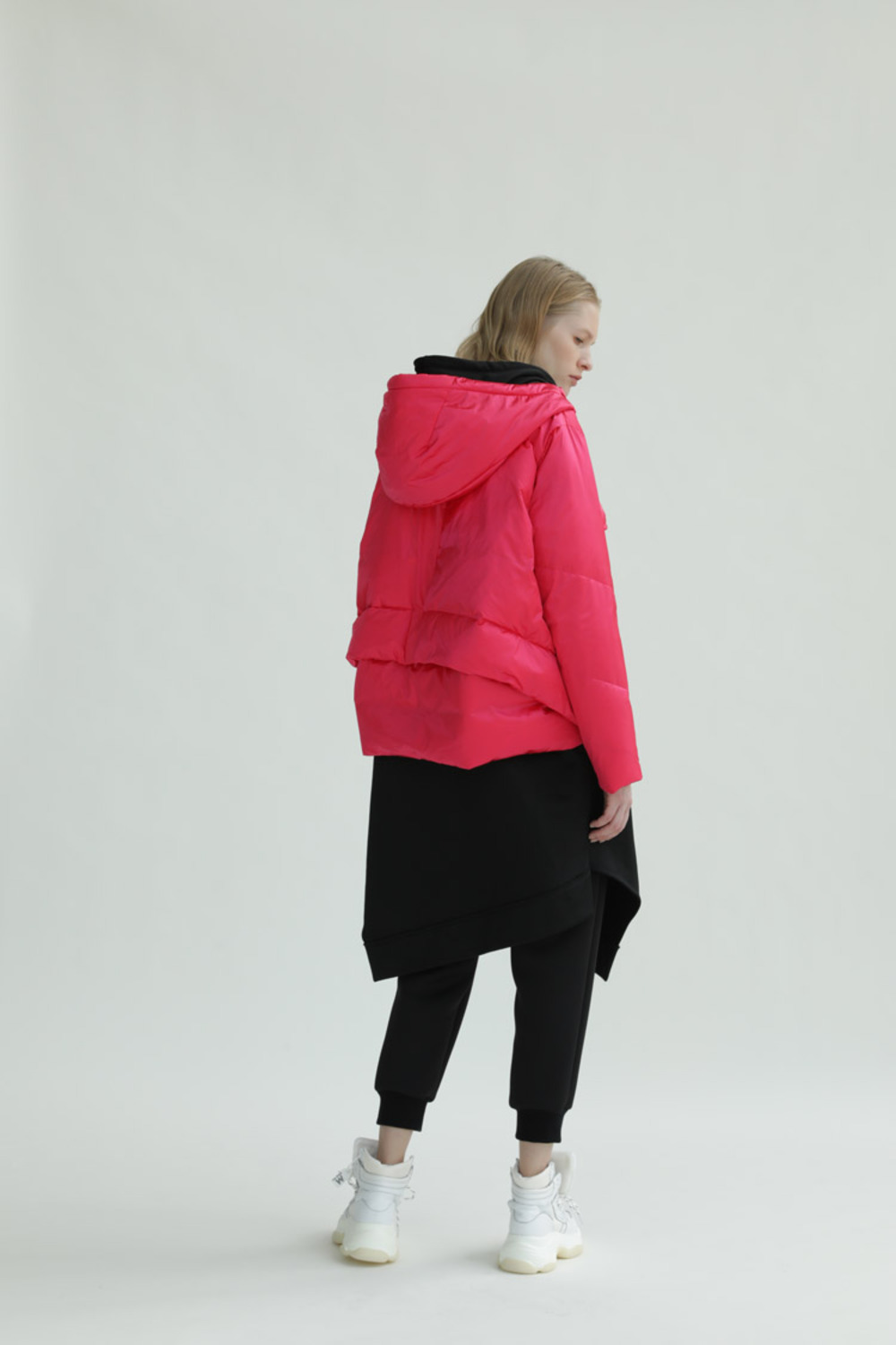 箱型大口袋宽松款羽绒服-4