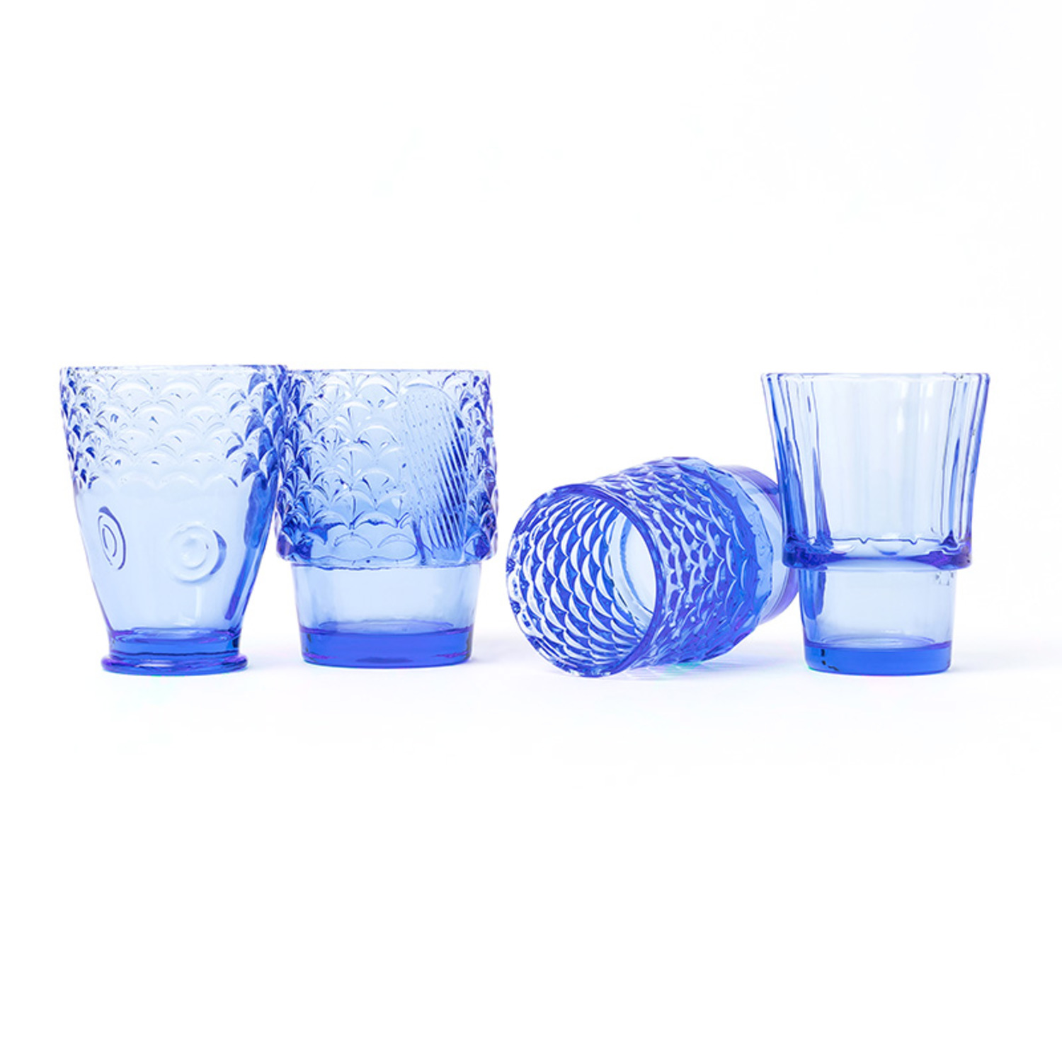 锦鲤透明玻璃水杯堆叠套装-5