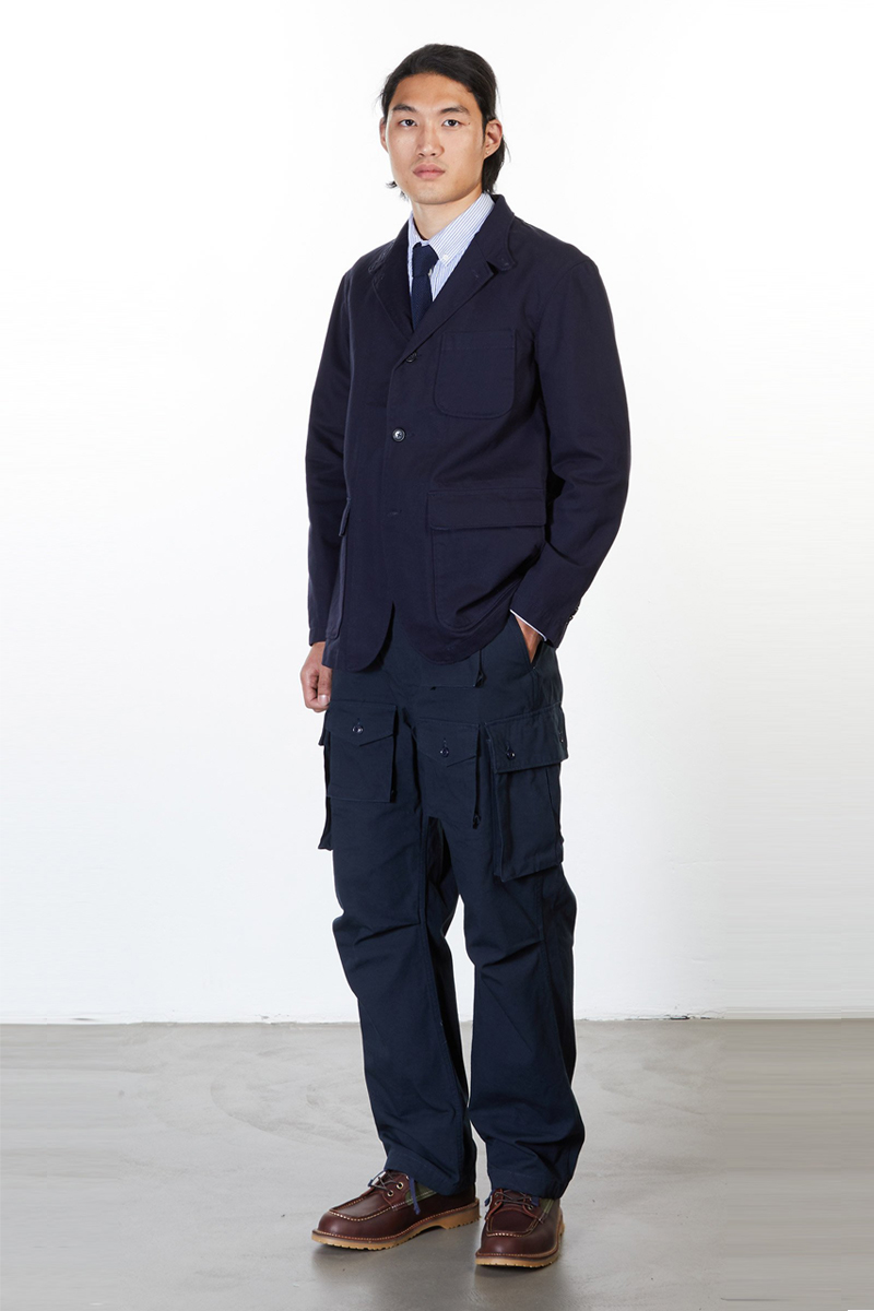 Engineered Garments Loiter Jacket-Cotton Heavy Twill Dark Navy