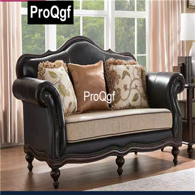 700usd QGF 1Pcs A Set Prodgf American ins Castle Black Leather Sofa
