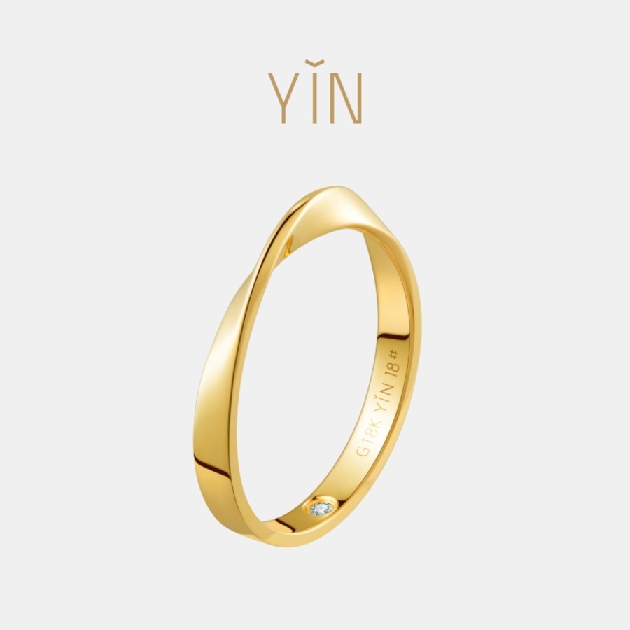 YIN隐 莫比乌斯环3.0戒指低调隐钻戒-6