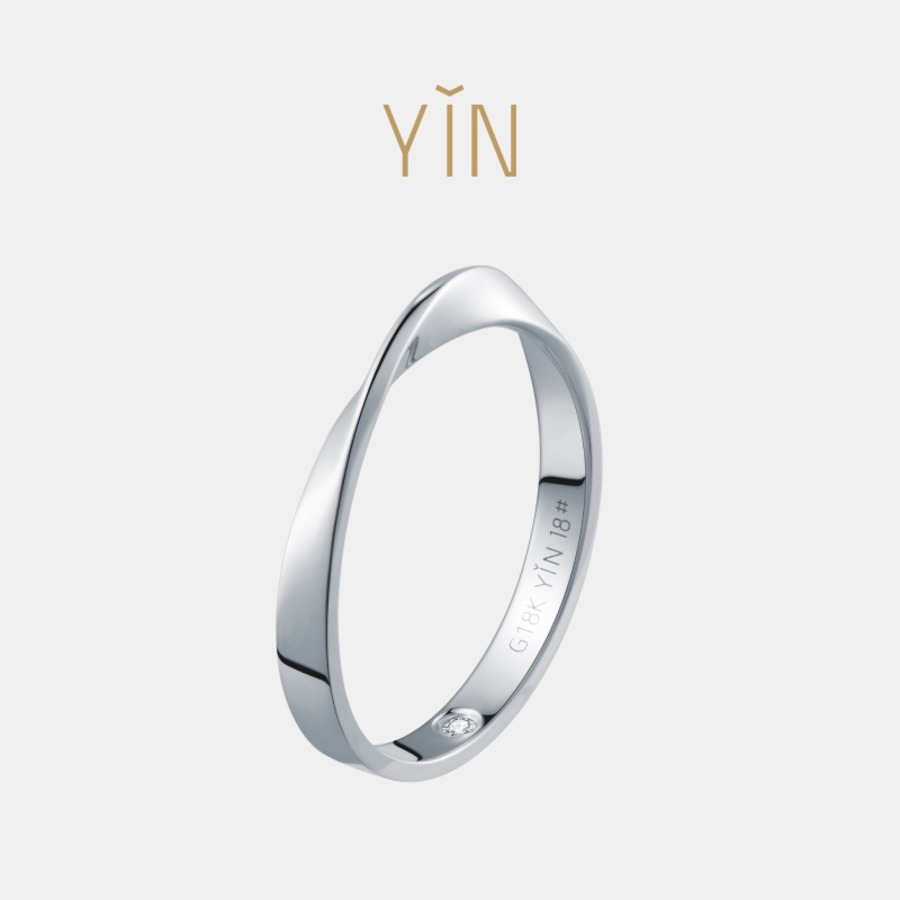YIN隐 莫比乌斯环3.0戒指低调隐钻戒-8