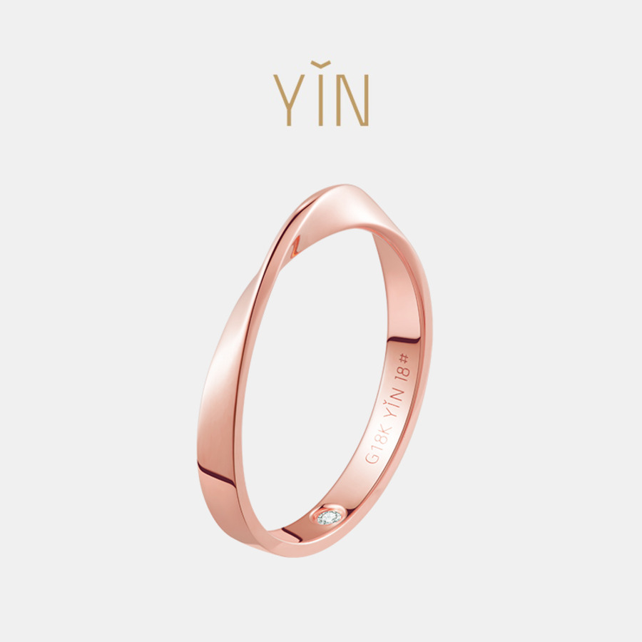 YIN隐 莫比乌斯环3.0戒指低调隐钻戒-7