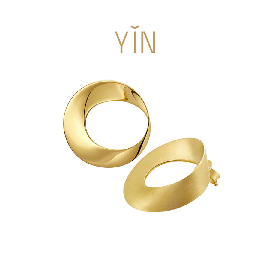 YIN隐 莫比乌斯环形气质简约耳钉