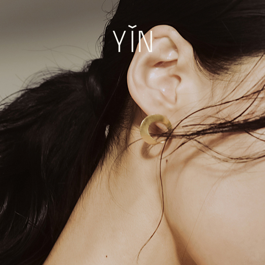 YIN隐 莫比乌斯环形气质简约耳钉-4