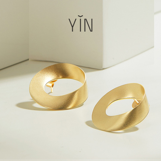 YIN隐 莫比乌斯环形气质简约耳钉