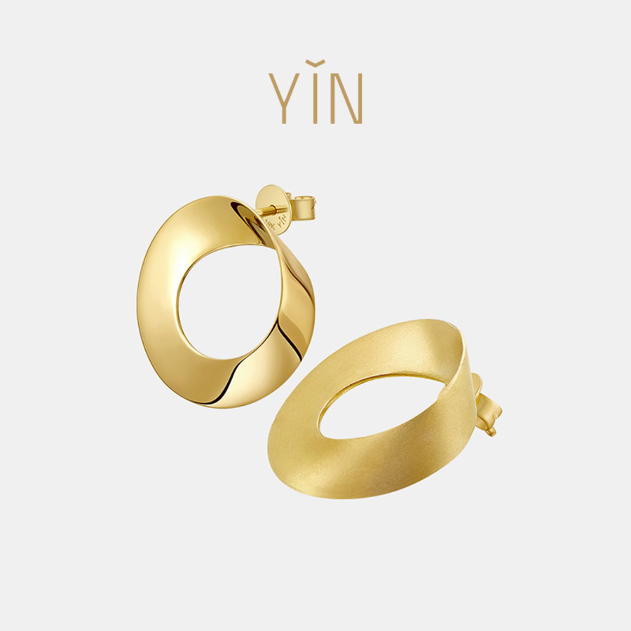 YIN隐 莫比乌斯环形气质简约耳钉-1