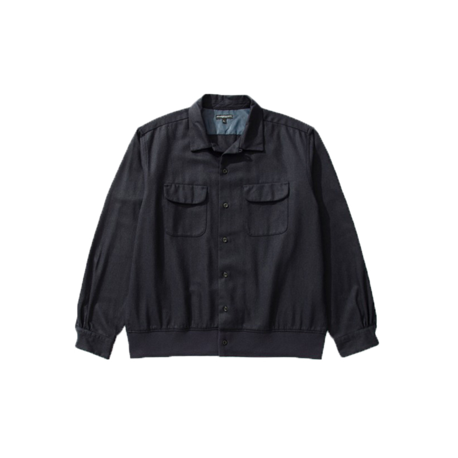 Engineered Garments Classic Shirt-Dark Navy Wool Cotton