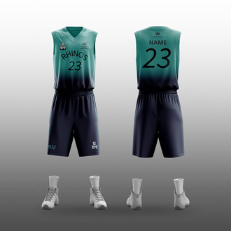 Boys Basketball Kit with personalized name 男装篮球队服