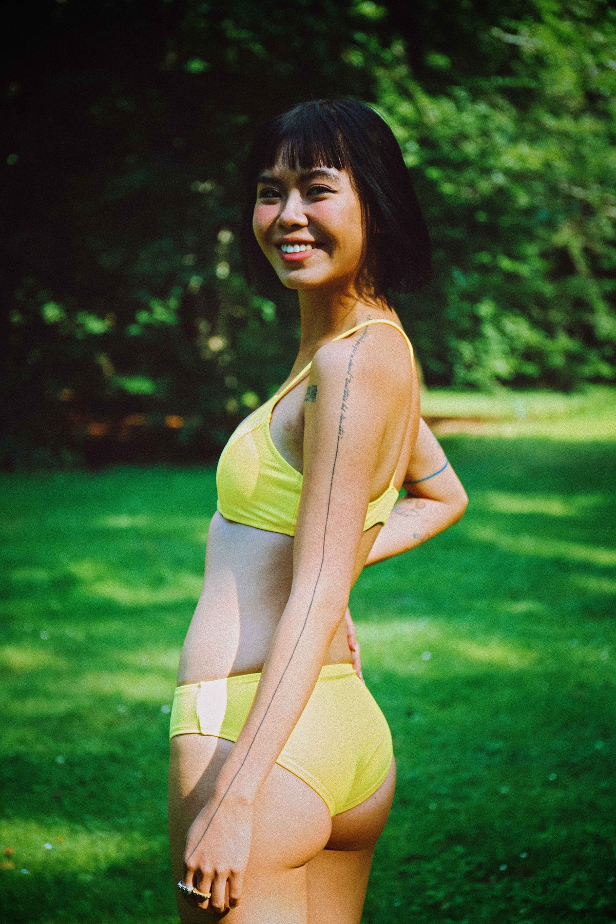 浪花荧光游泳上衣-5