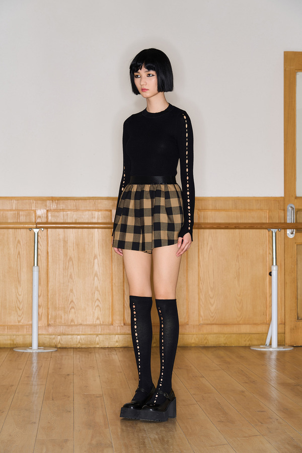 郁金香型松紧腰短裤