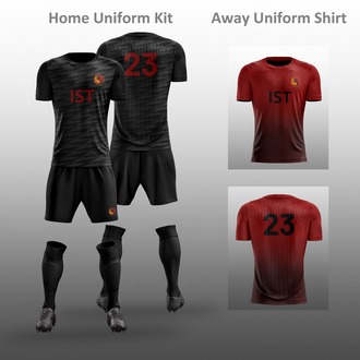 IST Boys Football Home and Away Uniform Kit 男装足球主场和客场球服全套