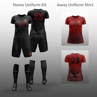 IST Girls Football Home and Away Uniform Kit 女装足球主场和客场球服全套