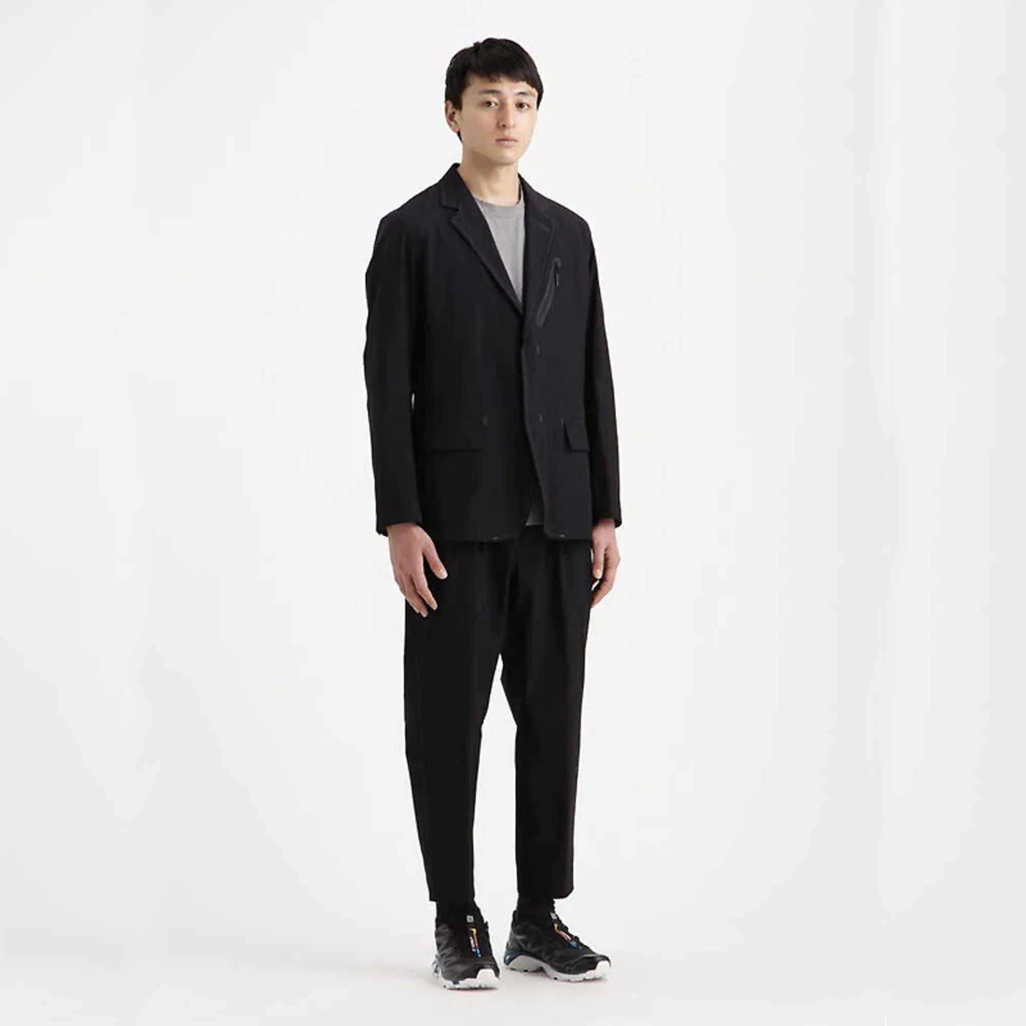 and wander 21AW plain tailored stretch jacket