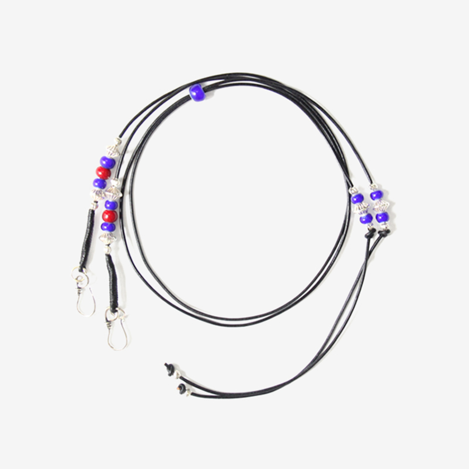 SEVEN BY SEVEN 21AW MASK HOLDER / NECKLACE-WHITE HART BEADS / SILVER