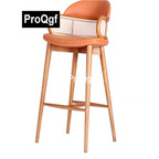 200usd Prodgf 1Pcs A Set Light Luxury Rattan Wood Bar Chair