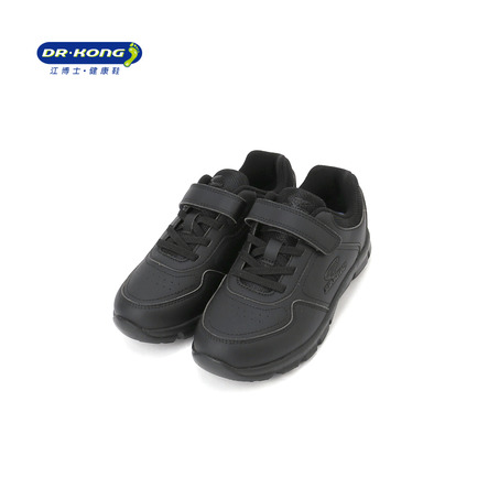 江博士 28-38码 系带黑色运动鞋(C119T001)