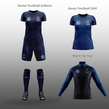 Girls Football Full Kit and Warm up top  女装足球服全套和训练夹克