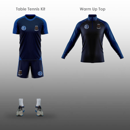 Boys Table Tennis Kit  and Warm up top 男装乒乓球服和训练夹克