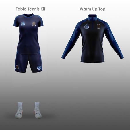 Girls Table Tennis Kit  and Warm up top 女装乒乓球服和训练夹克