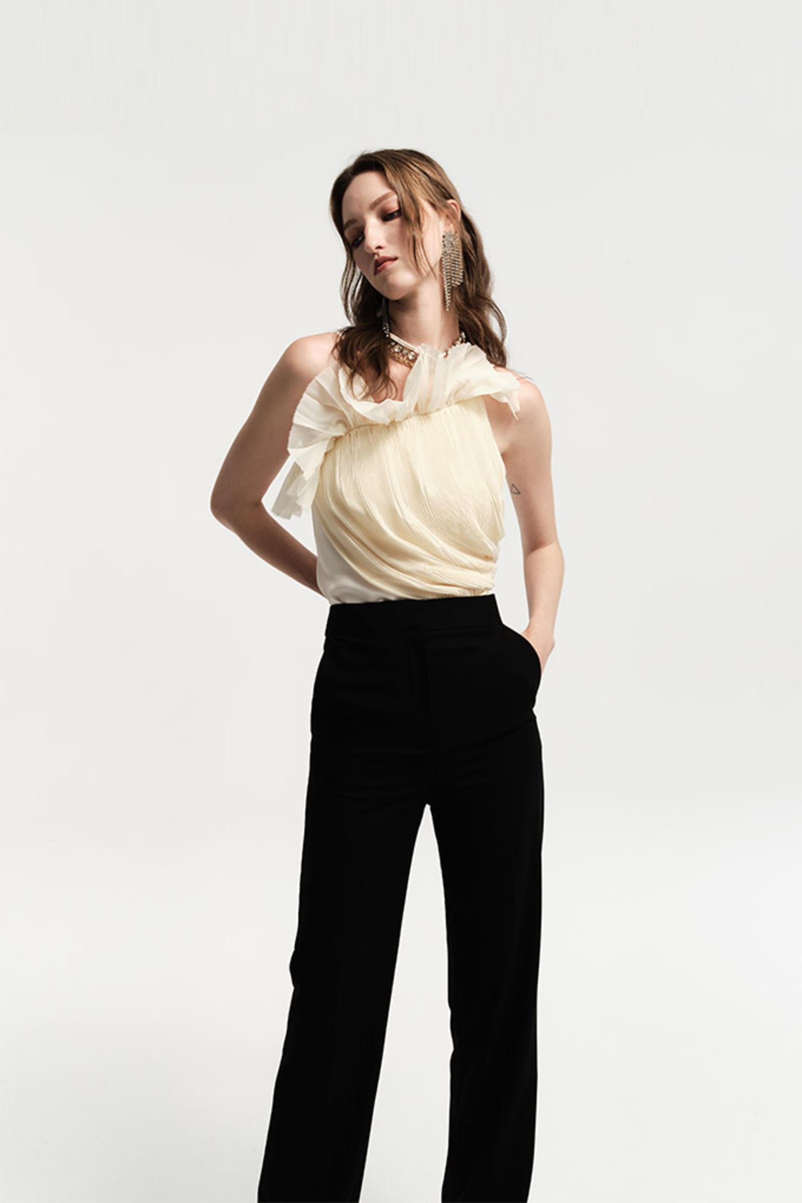 修身直筒长裤-2