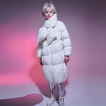 PANTTERFLY2021冬装中长款小众原创设计感宽松轻薄白鹅绒羽绒服女