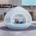 1000usd Prodgf Pcs A Set ins Cage Shape Rattan Bed