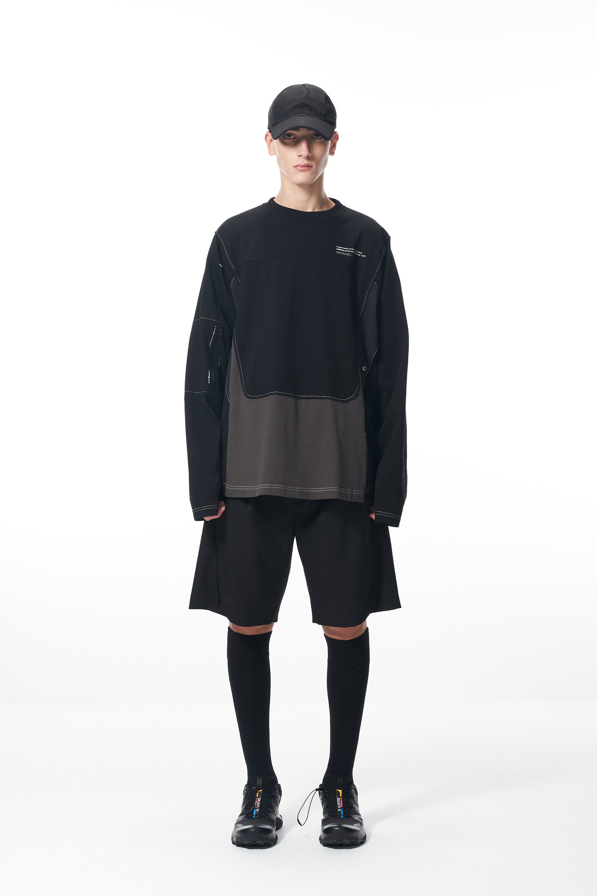 ATTEMPT SS22 明线口袋长袖T恤