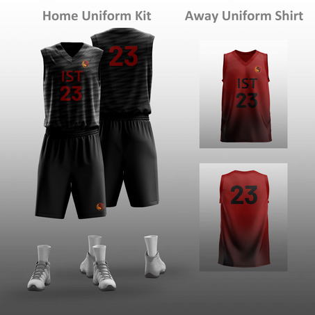 IST Boys Basketball Home and Away Uniform Kit 男装篮球主场和客场球服全套