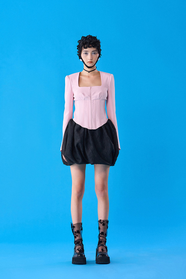 松紧腰蓬蓬纱半裙