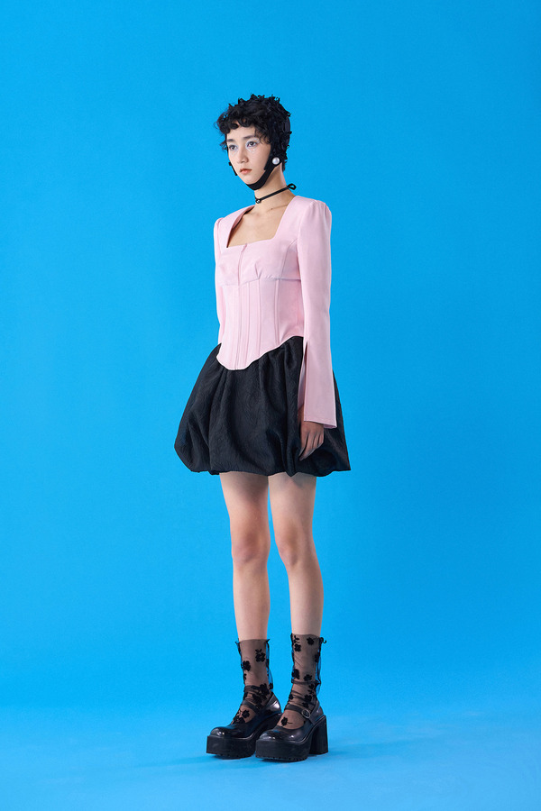 松紧腰蓬蓬纱半裙