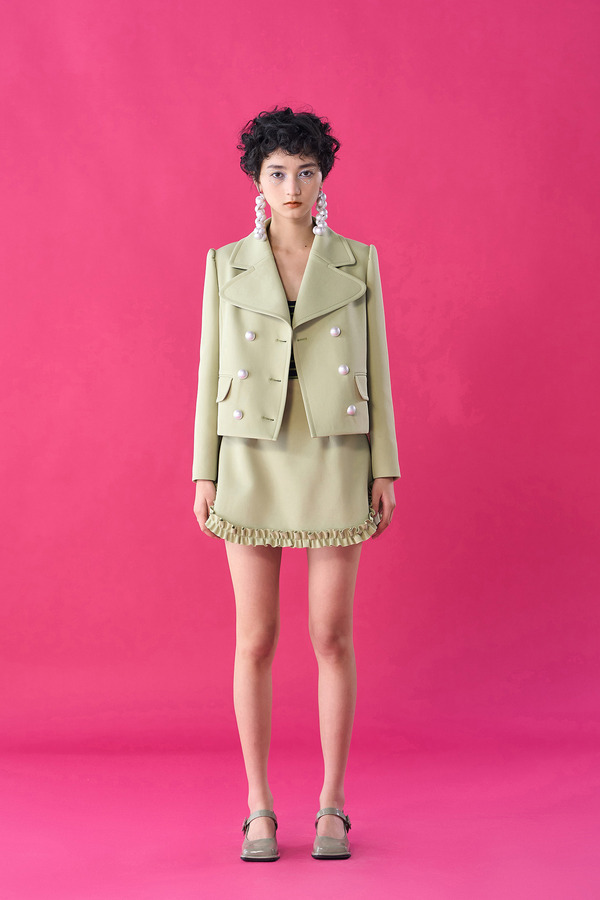 双排扣箱型西装