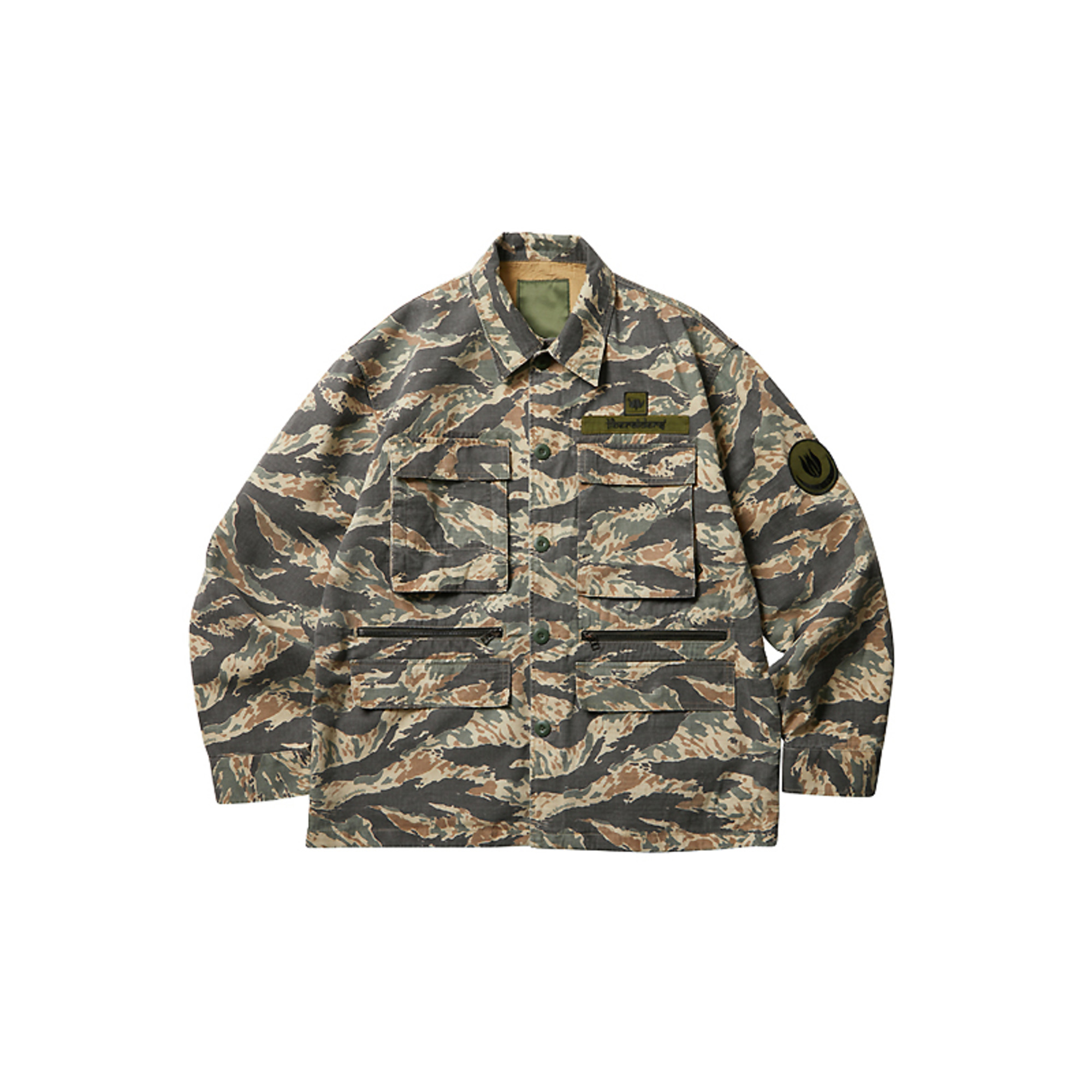 NEW Camouflage Patched Jacket – Proclaim Your Pride!