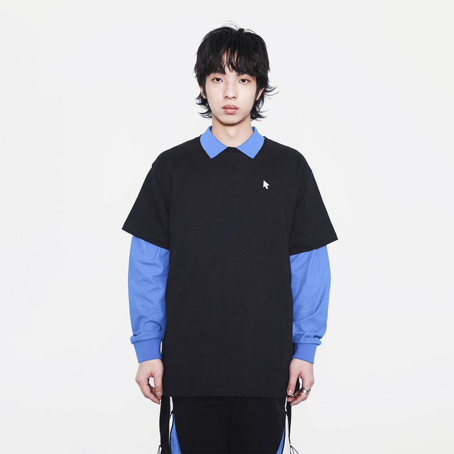 FMACM X 尤阿达 黑人背面印花箭头纽扣圆领T恤-2