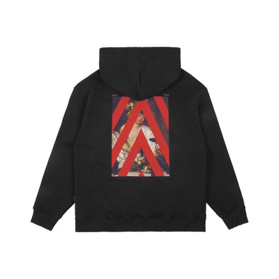 FMACM 22SS 年轻的酒神印花箭头连帽卫衣