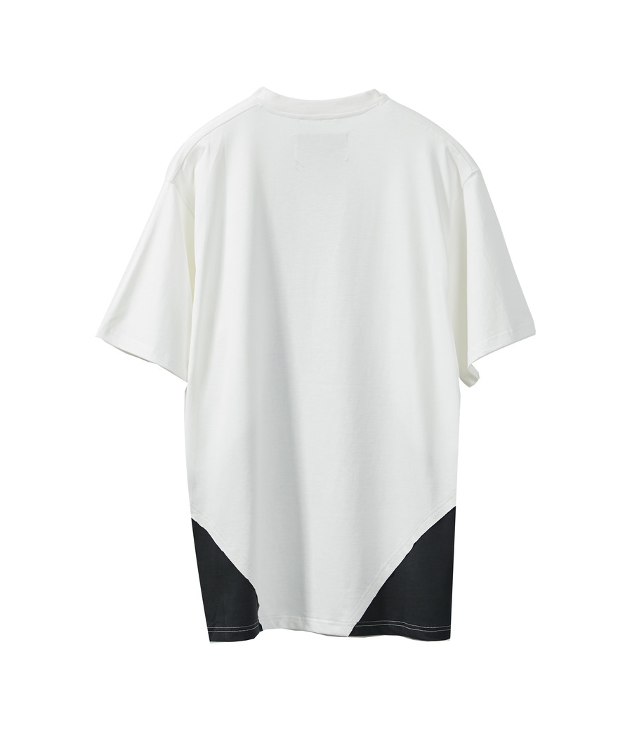 拼接印字短袖-2