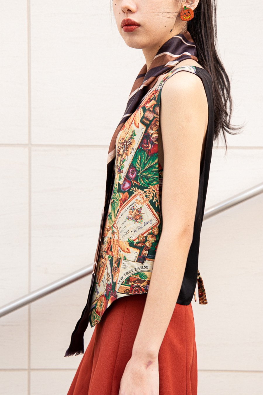 vintage printed vest 复古印花马甲背心-2