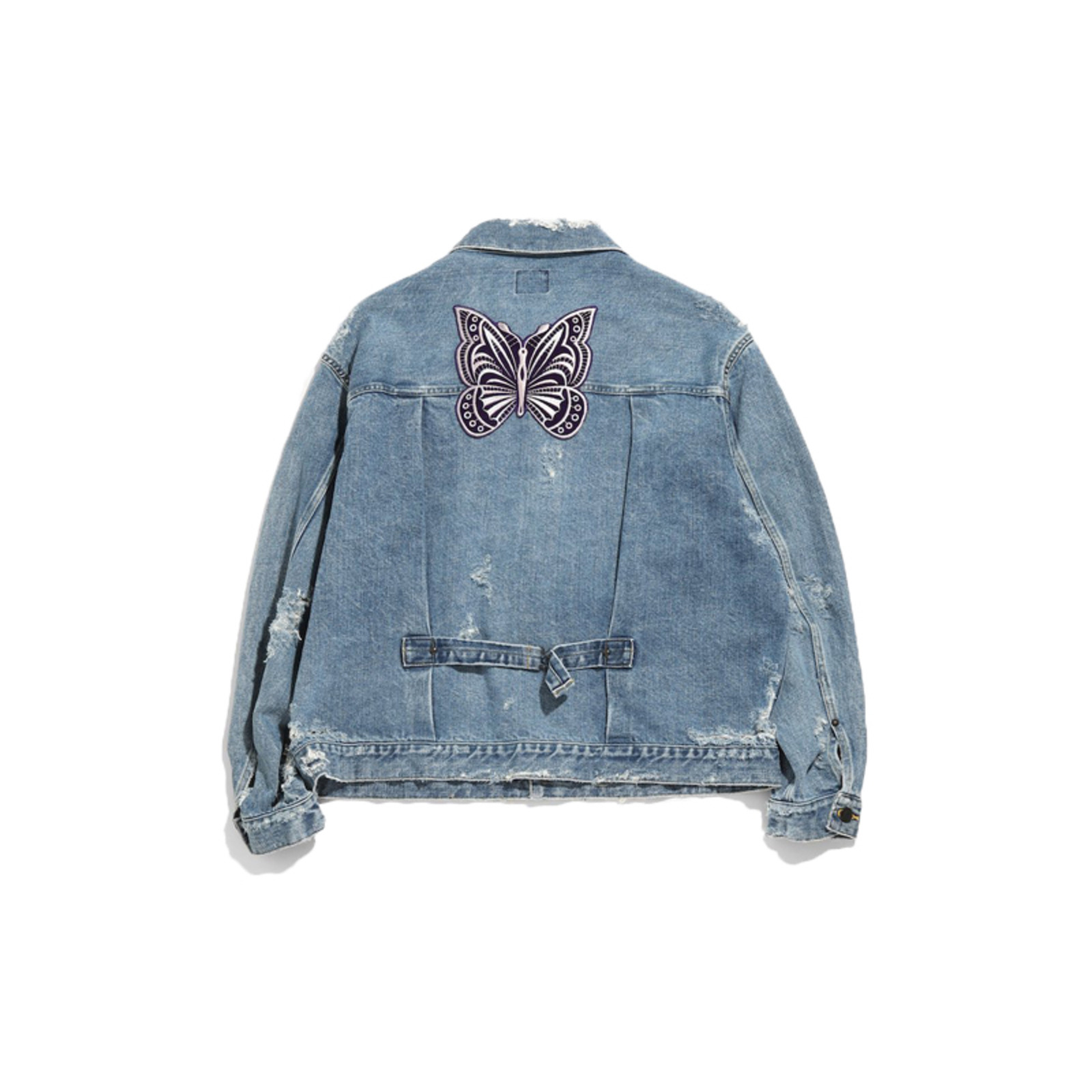 NEEDLES 22SS Assorted Patches Jean Jacket - 13oz C/L Denim / Distressed