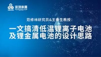 范修林研究员&王春生教授：一文搞清低温锂离子电池及锂金属电池的设计思路！