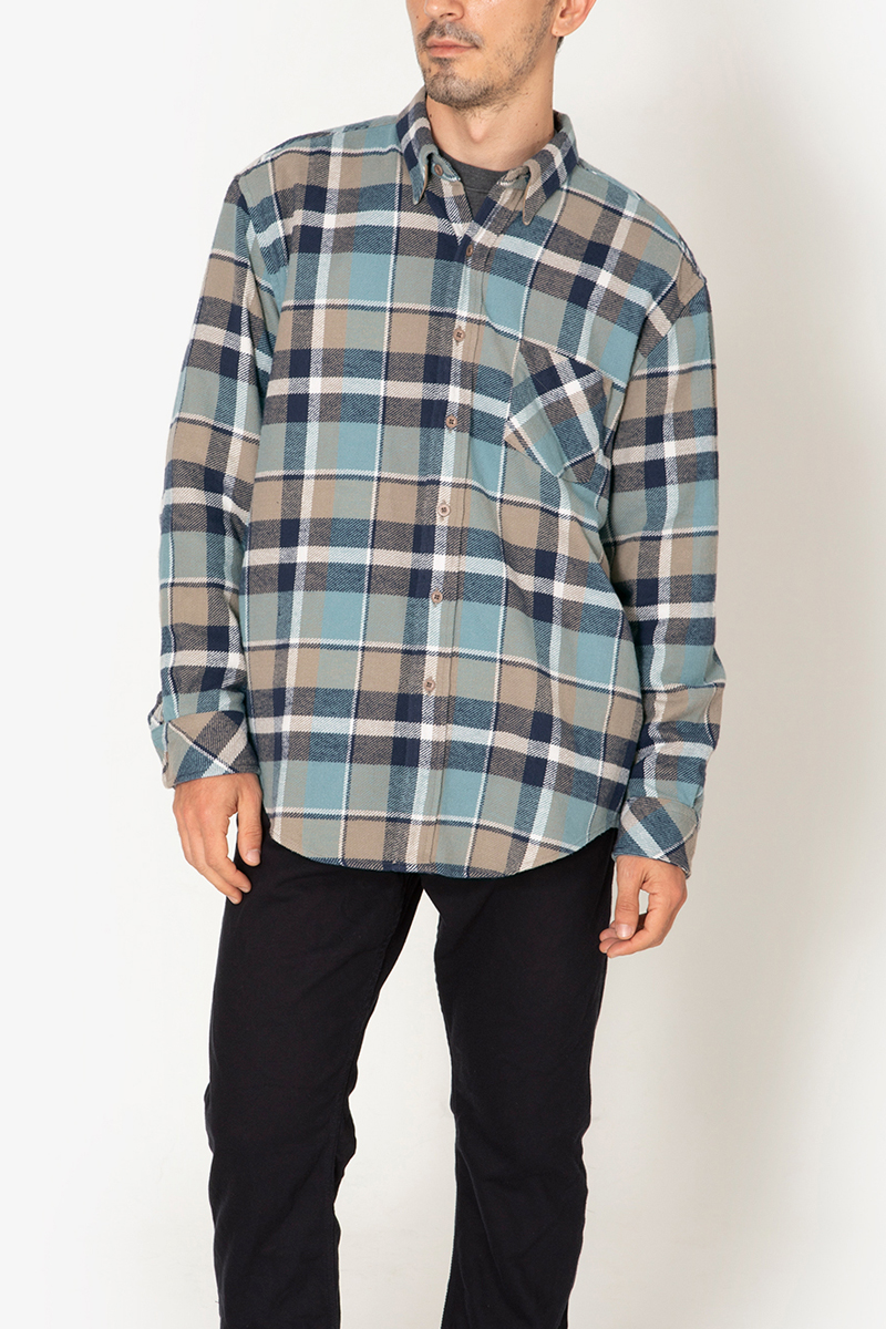 nonnative 21AW DWELLER B.D. SHIRT RELAXED FIT COTTON TWILL PLAID