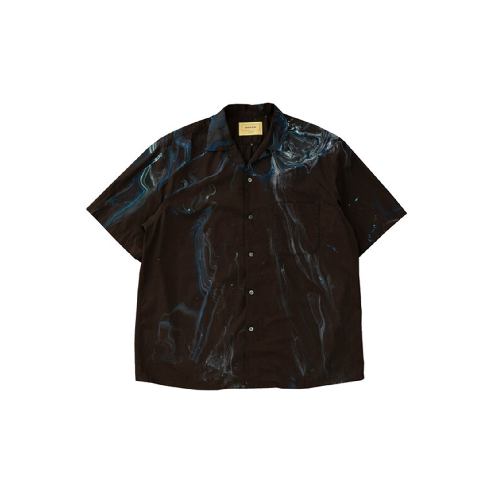 SEVEN BY SEVEN 22SS OPEN COLLAR SHIRTS S/S - HYDRO DIP DYEING