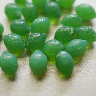 绿蛋白新柠檬青柠夏日玻璃捷克琉璃 14X10MM