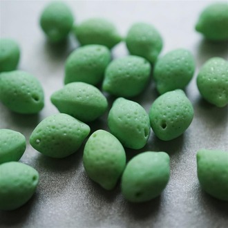 雾面薄荷新柠檬夏日青柠捷克珠玻璃琉璃 14X10MM