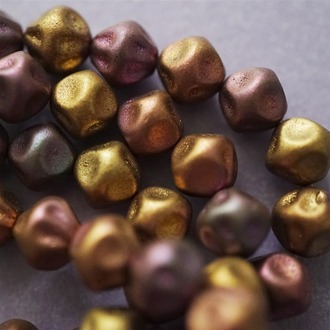 金属幻彩MIX异形小豆子捷克珠玻璃琉璃 10MM